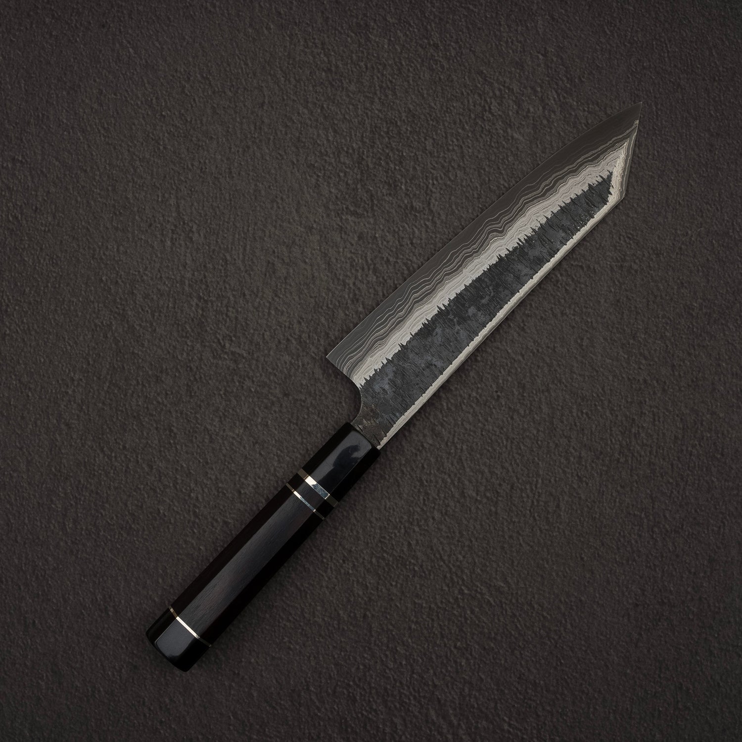 初心 頂 青二鋼・白二鋼 ダマスカス 切付牛刀 210mm