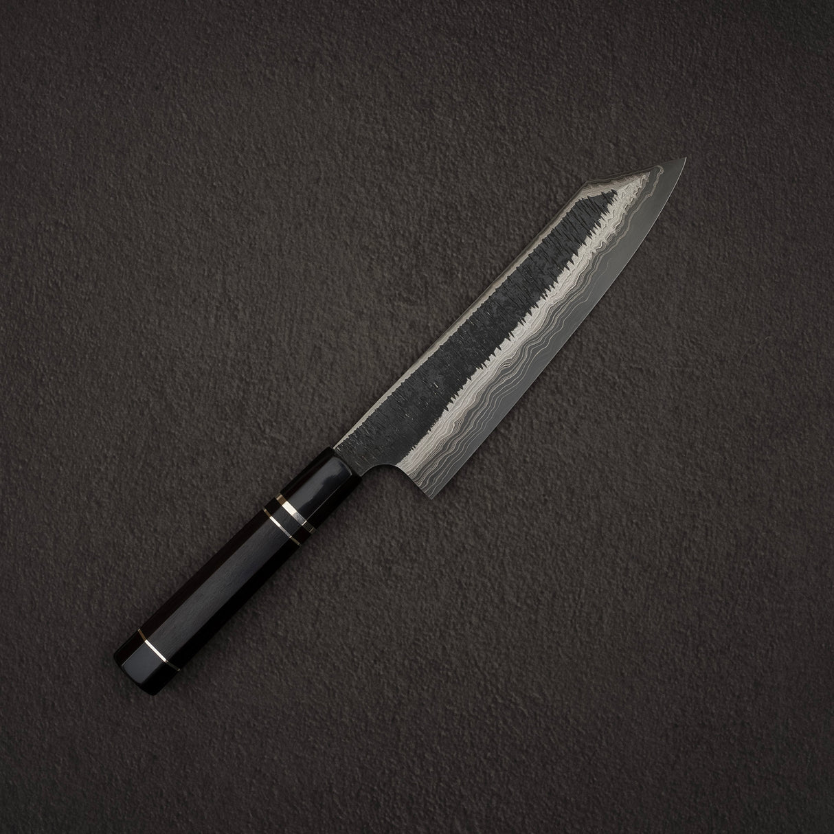初心 頂 青二鋼・白二鋼 ダマスカス 切付牛刀 210mm