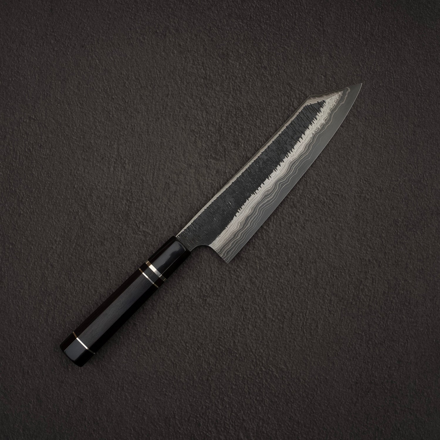 初心 頂 青二鋼・白二鋼 ダマスカス 切付牛刀 210mm
