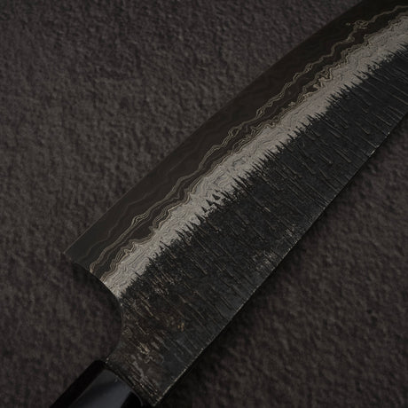 初心 頂 青二鋼・白二鋼 ダマスカス 三徳 170mm