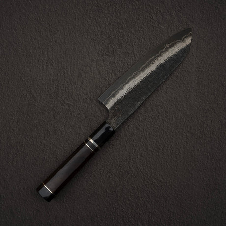 初心 頂 青二鋼・白二鋼 ダマスカス 三徳 170mm
