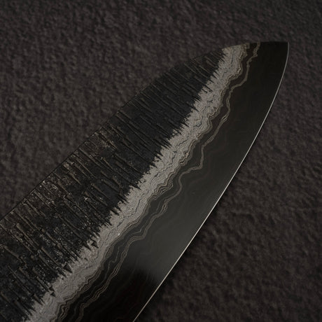 初心 頂 青二鋼・白二鋼 ダマスカス 三徳 170mm