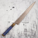 初心 孔雀 V金2号 レインボーダマスカス 筋引 270mm