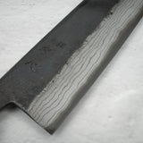 初心 雲影 青二鋼 黒打ち ダマスカス 牛刀 240mm