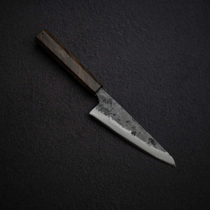 初心 黒鉄 青二鋼 黒打ち 両刃 骨スキ 150mm