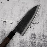 初心 黒風 青二鋼 出刃 180mm 両刃 黒打ち