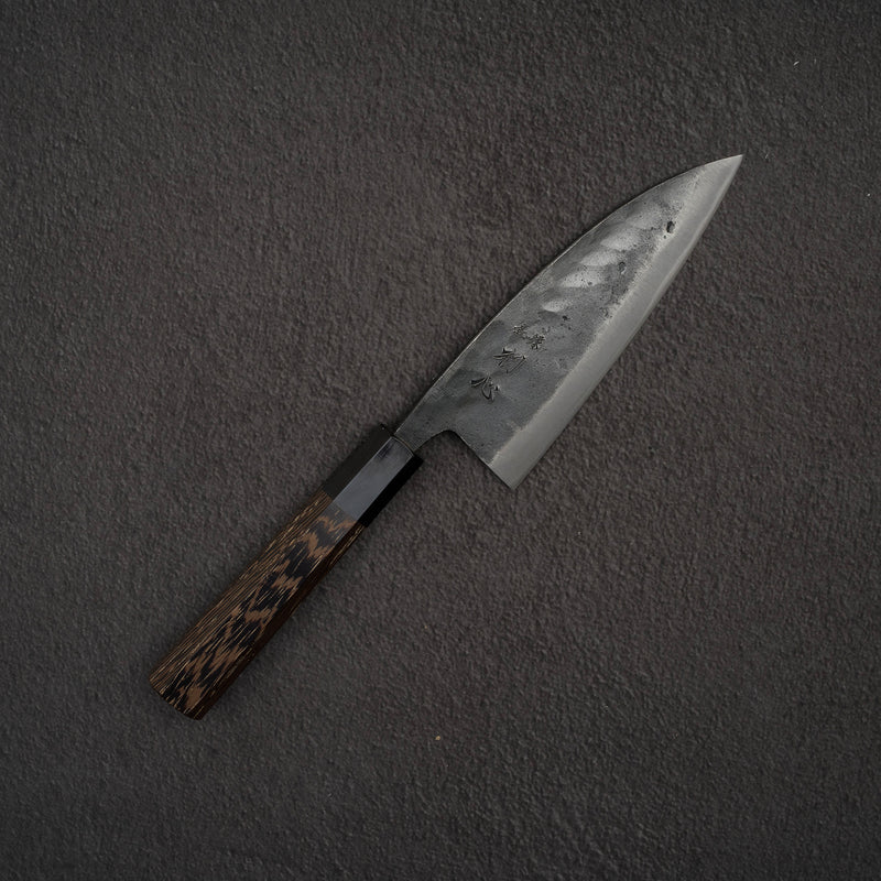 初心 黒風 青二鋼 黒打ち 出刃 150mm 両刃