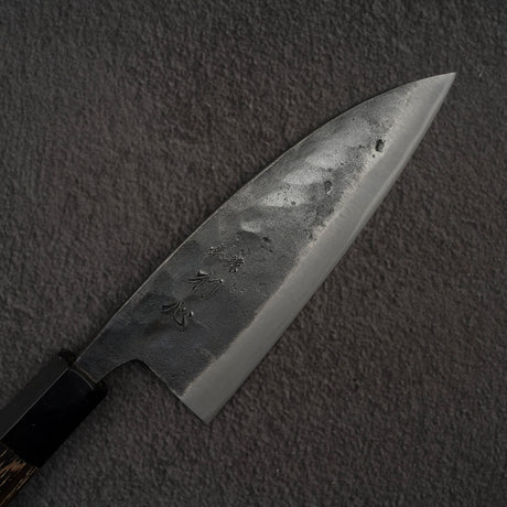 初心 黒風 青二鋼 黒打ち 出刃 150mm 両刃