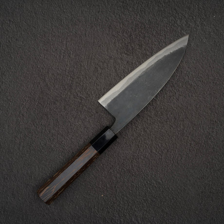 初心 黒風 青二鋼 黒打ち 出刃 150mm 両刃