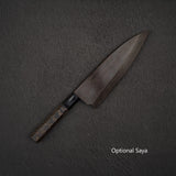 初心 黒風 青二鋼 黒打ち 出刃 150mm 両刃