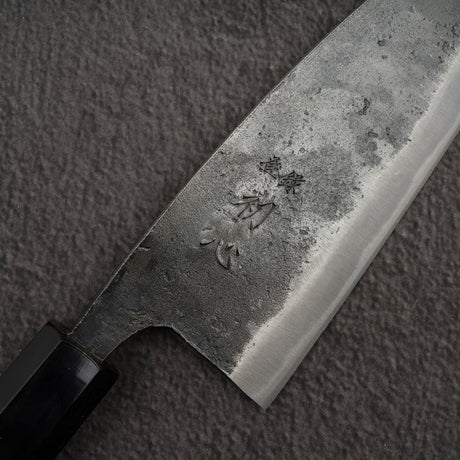 初心 黒風 青二鋼 黒打ち 両刃 出刃 165mm