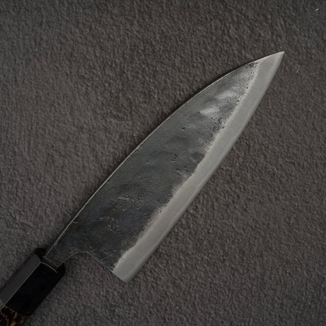 初心 黒風 青二鋼 黒打ち 両刃 出刃 165mm