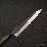 初心 黒風 白二鋼 黒打ち ペティナイフ 165mm