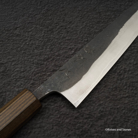 初心 黒風 白二鋼 黒打ち ペティナイフ 150mm ステンレスクラッド