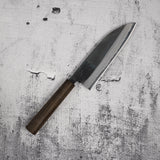 初心 x 本久一刃物 黒鷺 AS 三徳 165mm 黒打ち ブラックチャカテハンドル