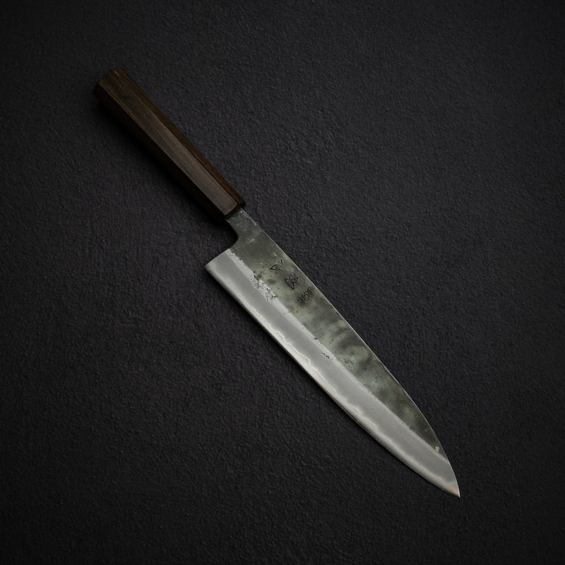 本久一刃物 青鷺 安来鋼 黒打ち 牛刀 240mm