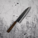 初心 x 本久一刃物 黒鷺 AS 牛刀 210mm 黒打ち ブラックチャカテハンドル