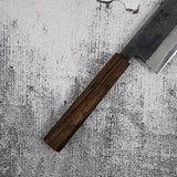 初心 x 本久一刃物 黒鷺 AS 牛刀 210mm 黒打ち ブラックチャカテハンドル