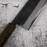 初心 x 本久一刃物 黒鷺 AS 牛刀 210mm 黒打ち ブラックチャカテハンドル
