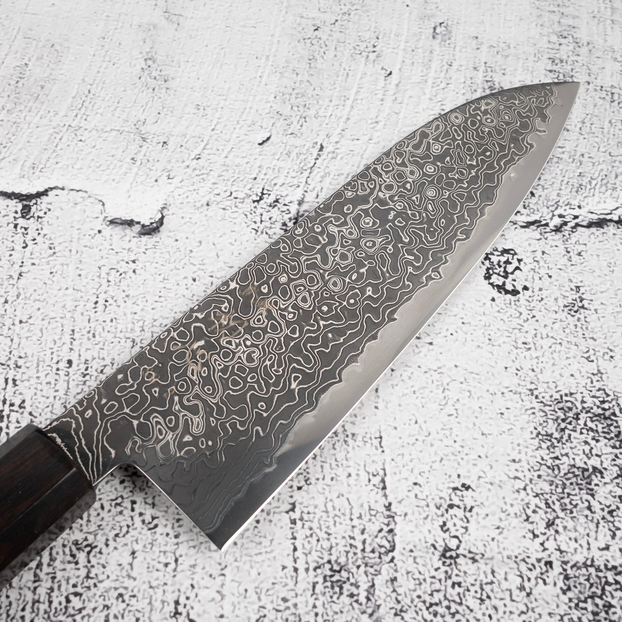 初心 流氷 SG2 ブラックダマスカス 三徳 180mm