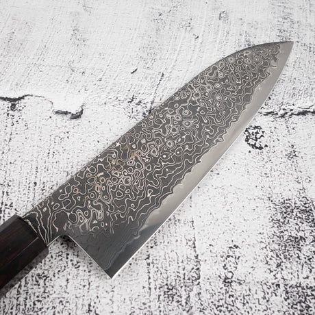 初心 流氷 SG2 ブラックダマスカス 三徳 180mm