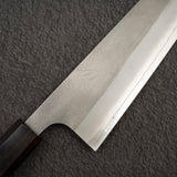 初心 x 吉金刃物 SKD合金工具鋼 梨地 切付牛刀 210mm エボニーハンドル