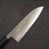 初心 x 吉金刃物 SKD合金工具鋼 梨地仕上げ ステンレスクラッド 三徳 170mm エボニーハンドル