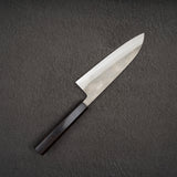 初心 x 吉金刃物 SKD合金工具鋼 梨地仕上げ ステンレスクラッド 三徳 170mm エボニーハンドル