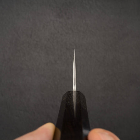初心 x 吉金刃物 SKD合金工具鋼 梨地仕上げ ステンレスクラッド 三徳 170mm エボニーハンドル