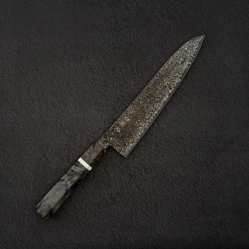 初心 細氷 SG2 黒染め ダマスカス 牛刀 240mm