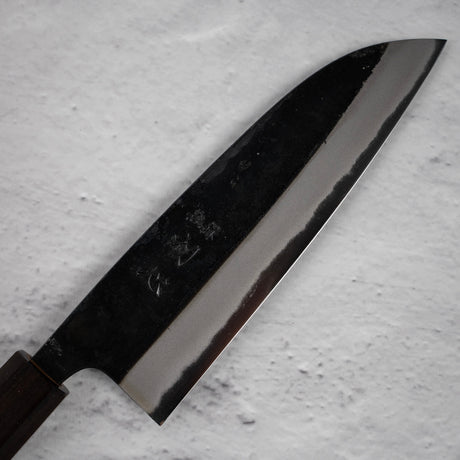 初心 漆黒 青二鋼 黒打ち 三徳 165mm