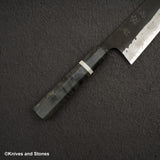 初心 蜃気楼 青紙スーパー ダマスカス 黒打ち 切付牛刀 240mm バーチハンドル