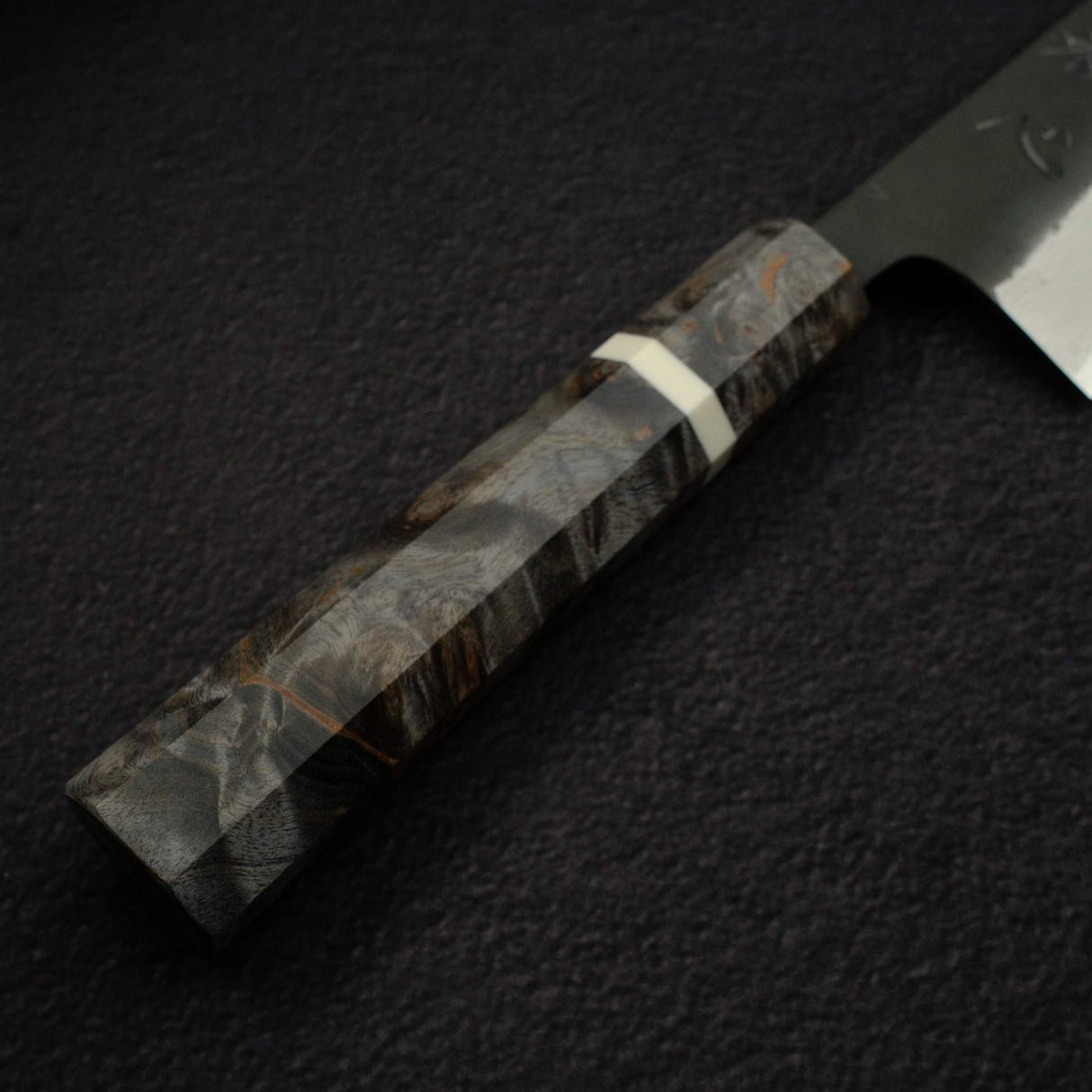 初心 蜃気楼 青紙スーパー ダマスカス 黒打ち 牛刀 240mm