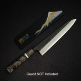 初心 蜃気楼 青紙スーパー ダマスカス 黒打ち 牛刀 240mm