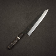 初心 蜃気楼 青紙スーパー 黒打ち ダマスカス 牛刀 210mm
