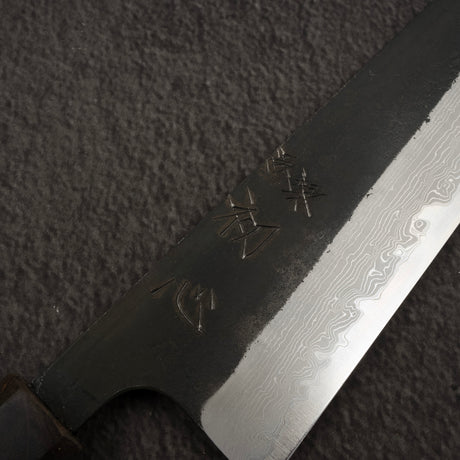 初心 蜃気楼 青紙スーパー 黒打ち ダマスカス 牛刀 210mm