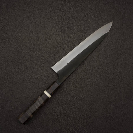 初心 蜃気楼 青紙スーパー 黒打ち ダマスカス 牛刀 210mm