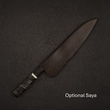 初心 蜃気楼 青紙スーパー 黒打ち ダマスカス 牛刀 210mm