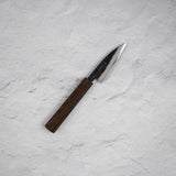 初心 墨 青二鋼 黒打ち ペティナイフ 80mm