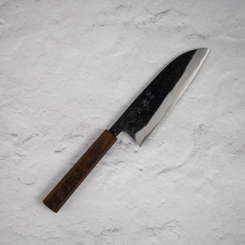 初心 墨 青二鋼 黒打ち 三徳 165mm