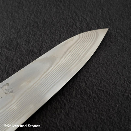 初心 銀霜 銀三鋼 ニッケルダマスカス 三徳 180mm