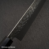 初心 隼 V金10号 ダマスカス 槌目 牛刀 240mm エボニーハンドル