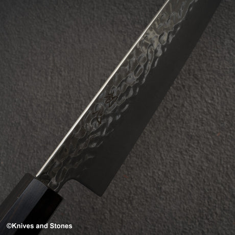初心 隼 V金10号 ダマスカス 槌目 牛刀 240mm エボニーハンドル