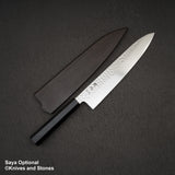 初心 隼 V金10号 ダマスカス 槌目 牛刀 240mm エボニーハンドル