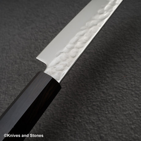 初心 隼 V金10号 ダマスカス 槌目 ペティナイフ 150mm エボニーハンドル