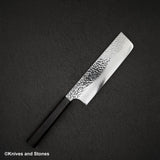初心 隼 V金10号 槌目三層 菜切 180mm エボニー