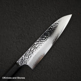 初心 隼 V金10号 槌目三層 三徳 180mm エボニー