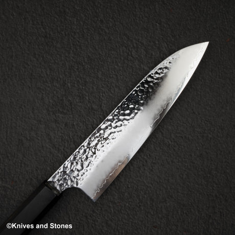 初心 隼 V金10号 槌目三層 三徳 180mm エボニー
