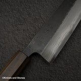 初心 雲影 青二鋼 黒打ちダマスカス 文化 180mm