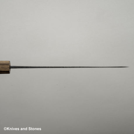 初心 雲影 青二鋼 黒打ちダマスカス 三徳 180mm ブラックチャカテ